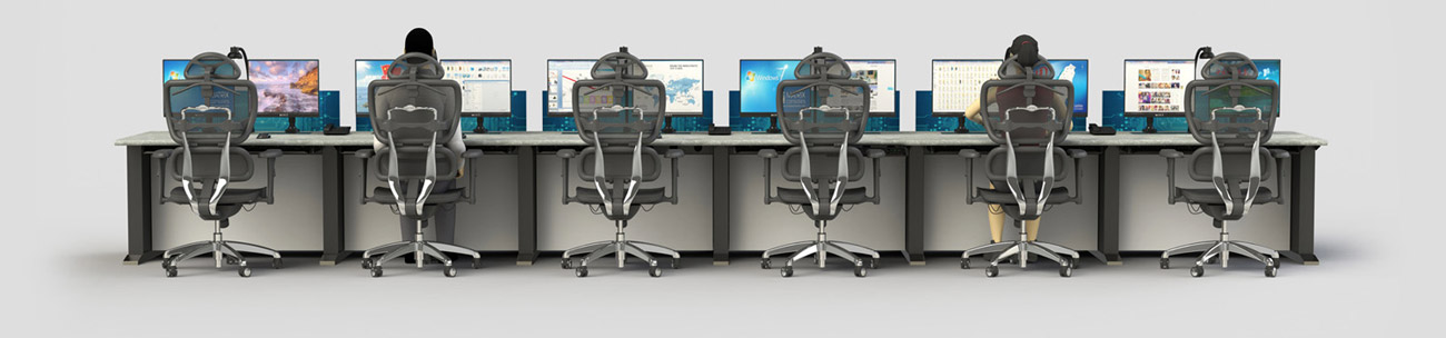 監(jiān)控機房操作臺款式正視效果圖