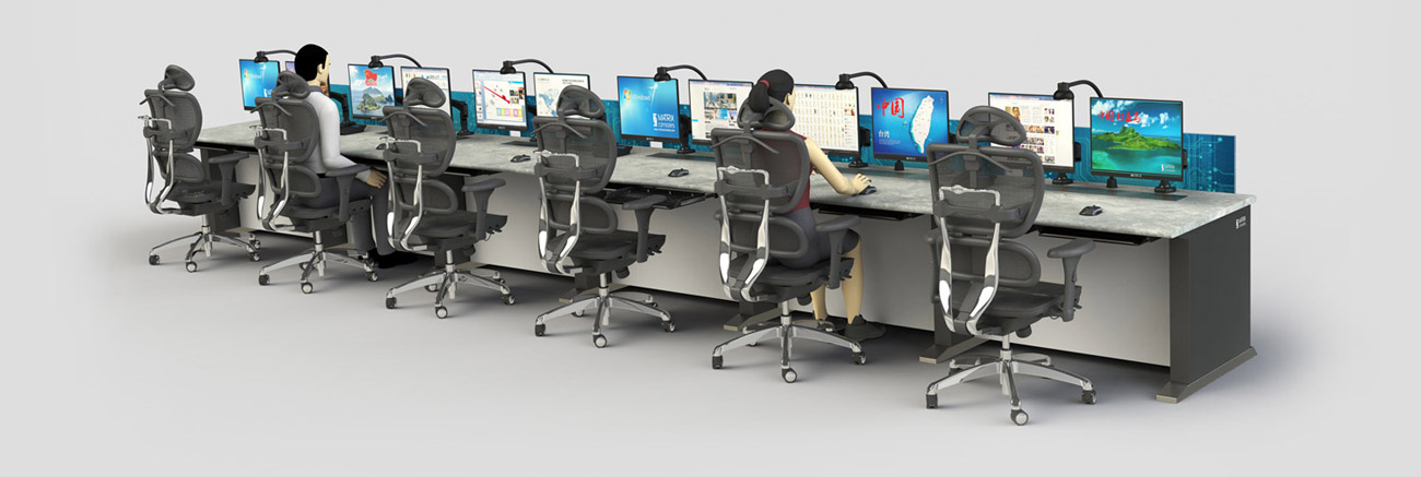 監(jiān)控機房操作臺鳥瞰樣式圖片