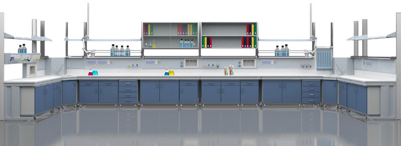 鋼木實(shí)驗(yàn)室操作臺款式效果圖片