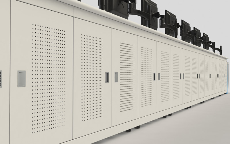 平板平面監(jiān)控操作臺(tái)前后門(mén)板效果圖