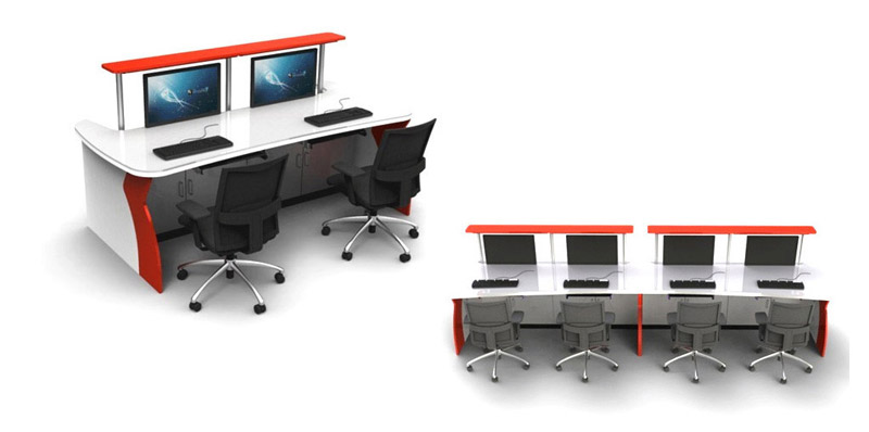 電腦監(jiān)控操作臺效果展示圖