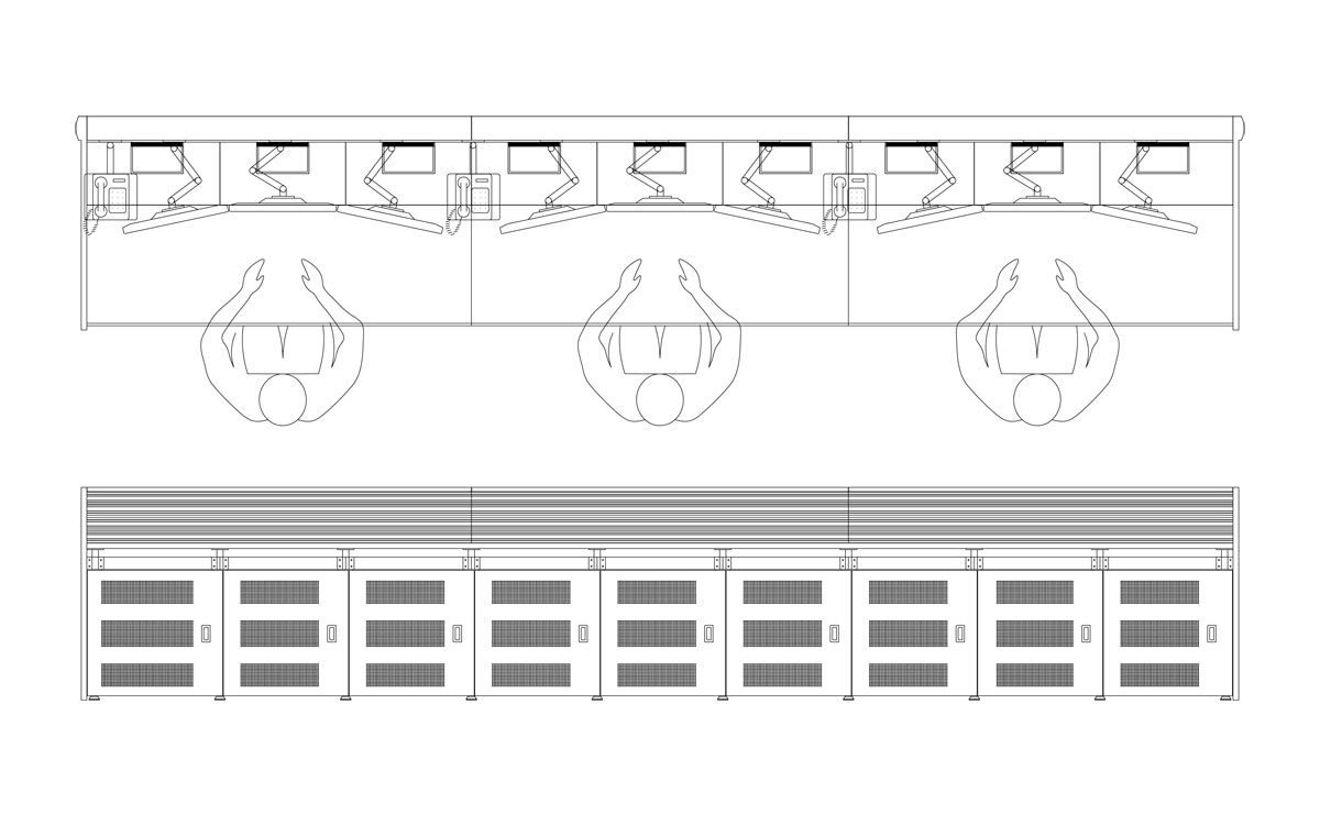 監控控制臺圖紙