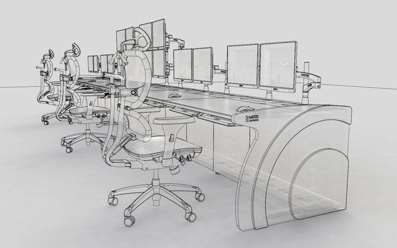 電力公司指揮調(diào)度臺桌框架結(jié)構(gòu)圖片